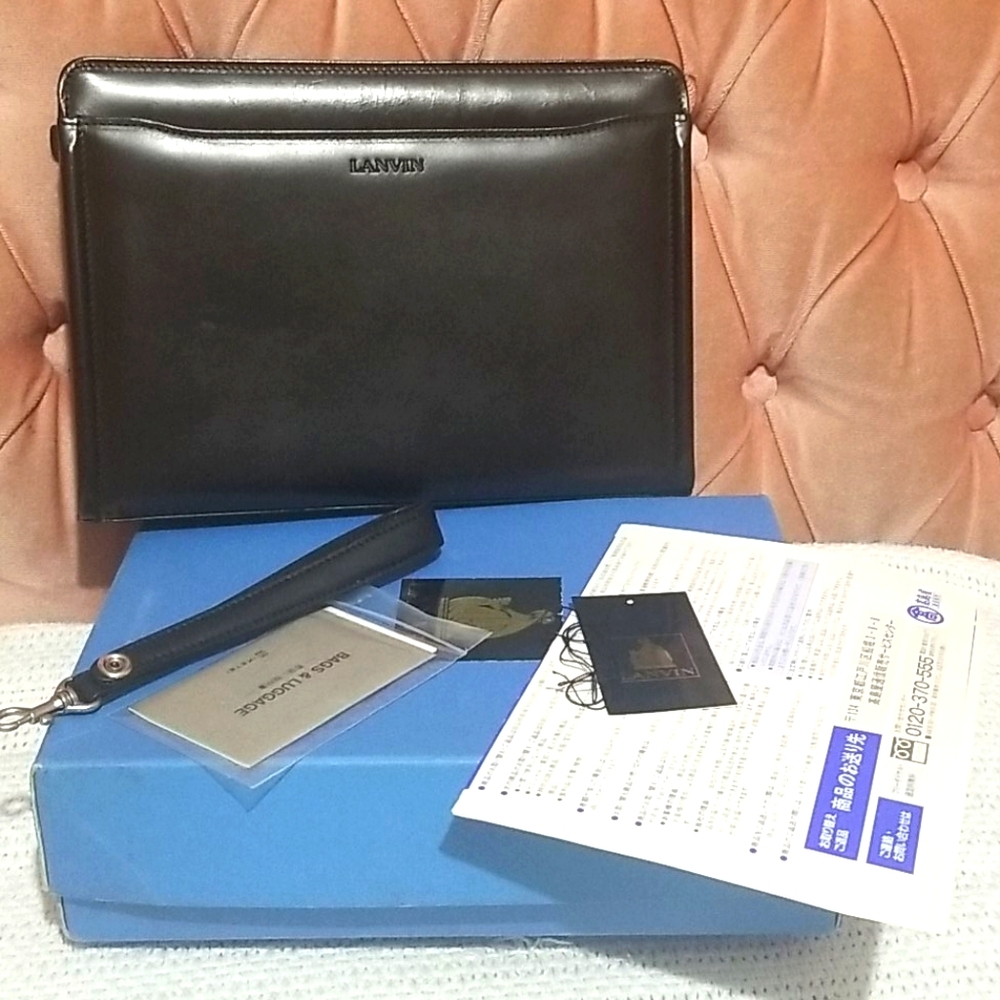 Lanvin black clutch bag